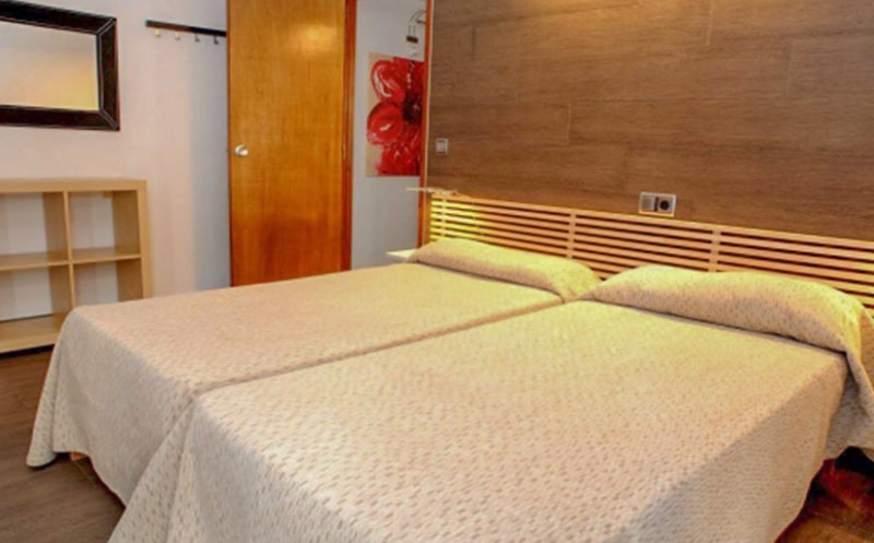 Ibiza workers apartment twin bedroom