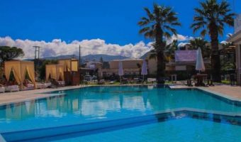 Zante workers apartment pool area